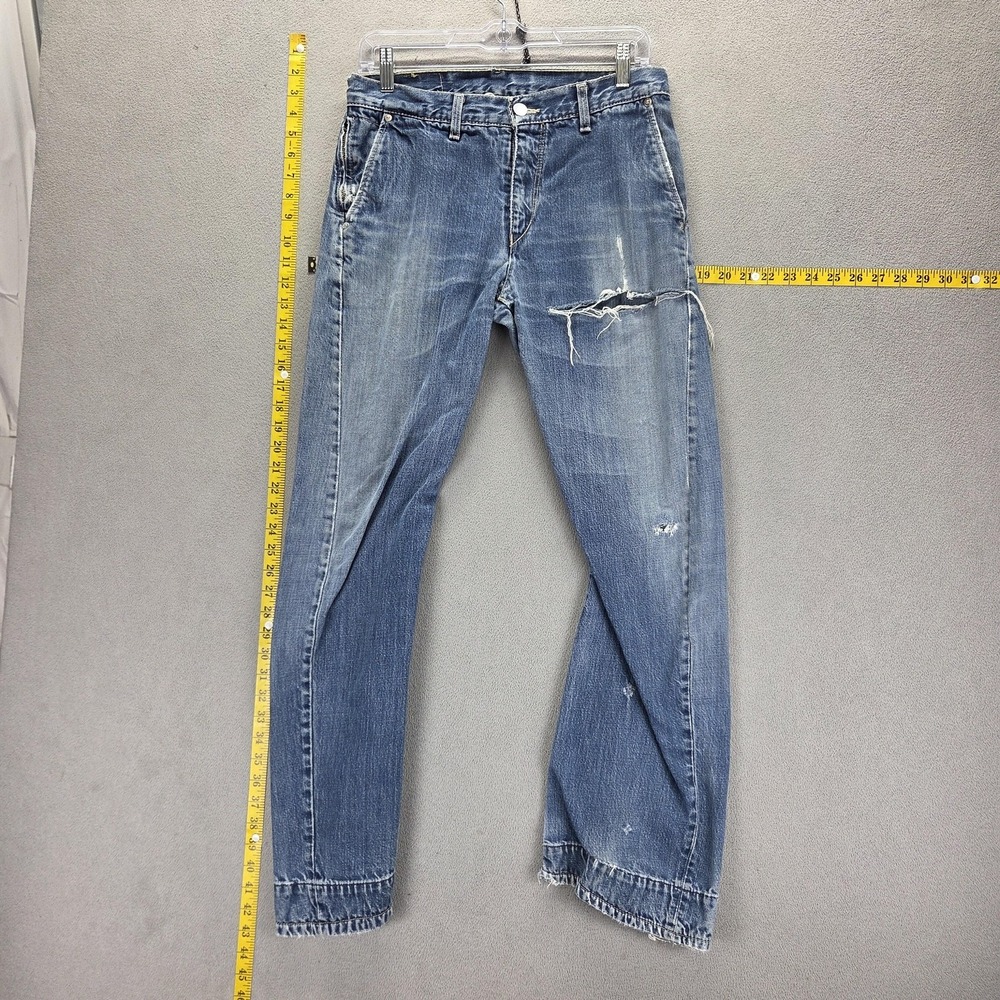 Vintage Levis Engineered Jeans Mens Blue Twisted Zip Fly Medium Wash Fits 29x30